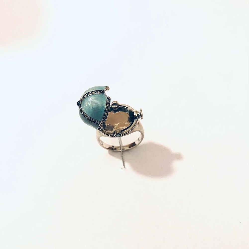 Ely’s Fate Onyx and marcassite ring